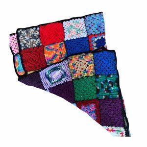 Vintage Muti-Pattern Granny Knit Retro Throw Blanket